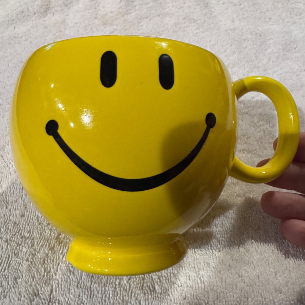 Yellow Smiley Face Ceramic Coffee Mug By Teleflora Gift